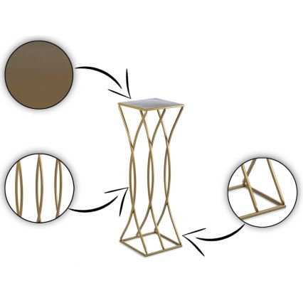 Suport pentru flori 75x23 cm auriu