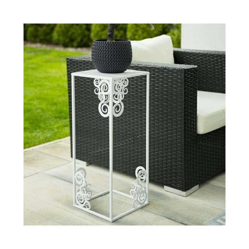 Suport pentru flori 80x24 cm alb