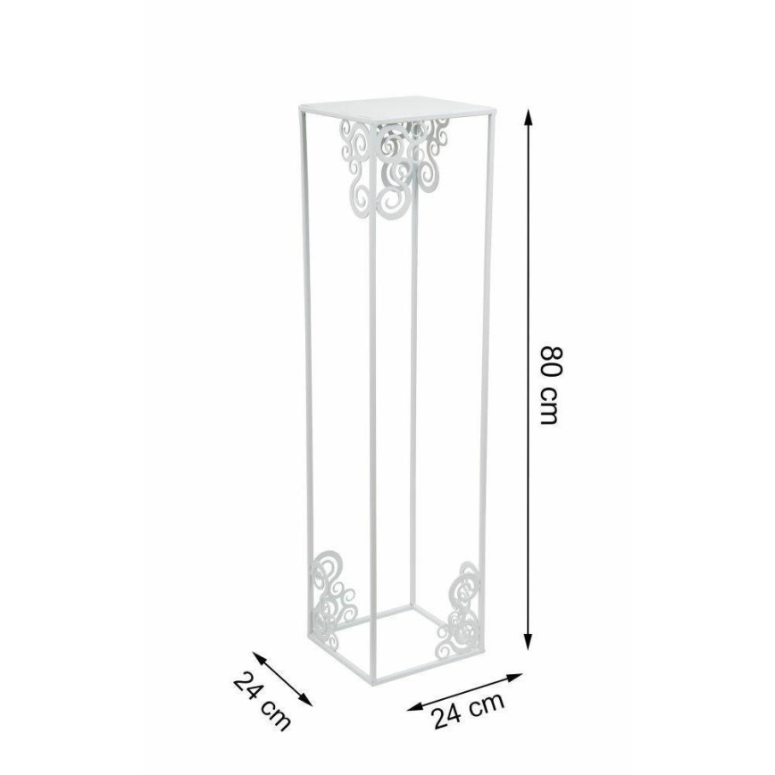 Suport pentru flori 80x24 cm alb