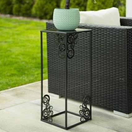 Suport pentru flori 80x24 cm negru