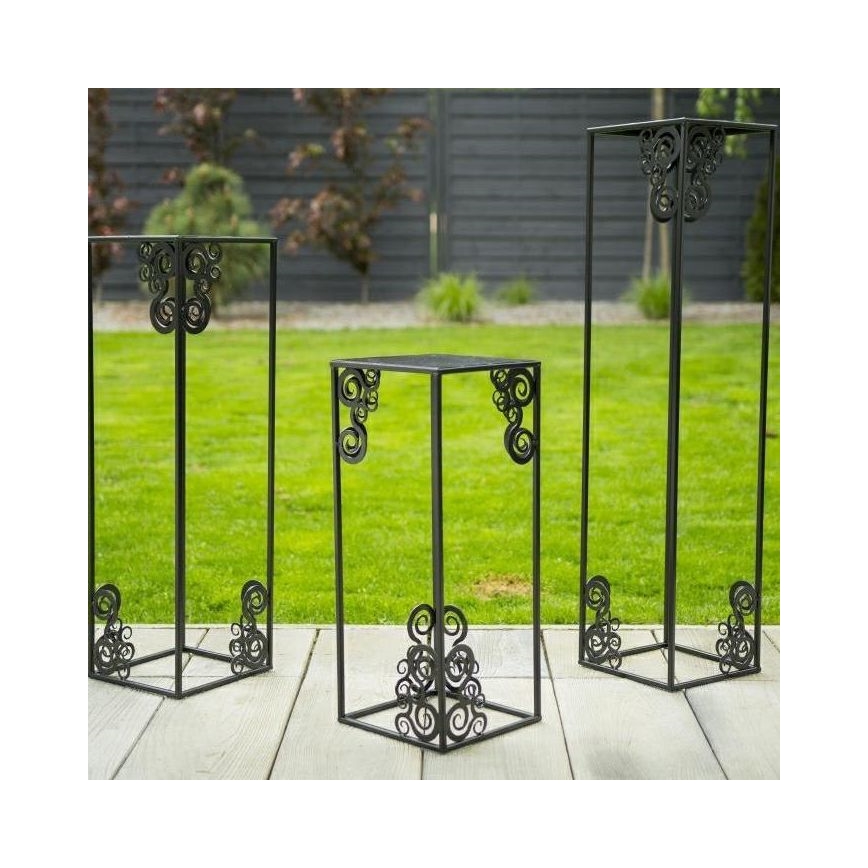 Suport pentru flori 80x24 cm negru