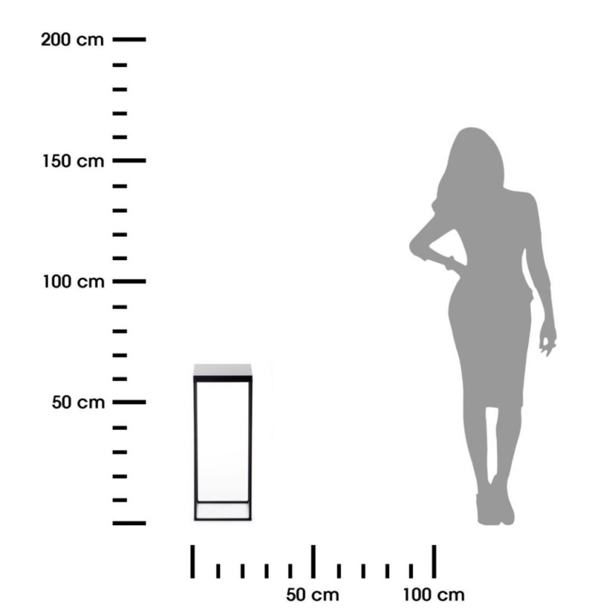 Suport pentru flori BASICLOFT 60x24 negru