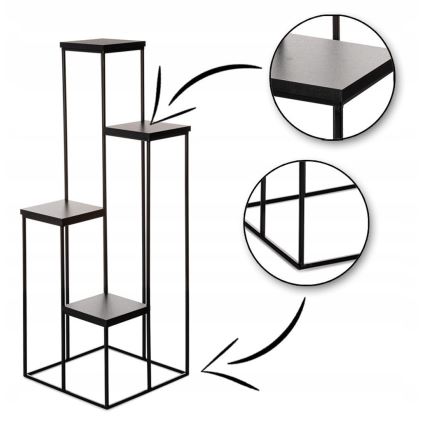 Suport pentru flori KASKADA 110x40 negru