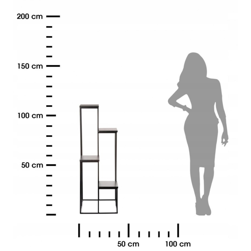 Suport pentru flori KASKADA 110x40 negru