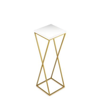 Suport pentru flori LOFT 70x24 cm auriu/alb