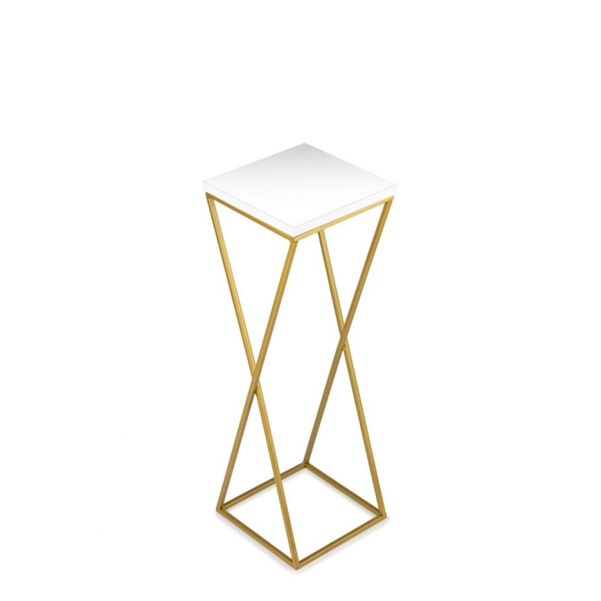 Suport pentru flori LOFT 70x24 cm auriu/alb