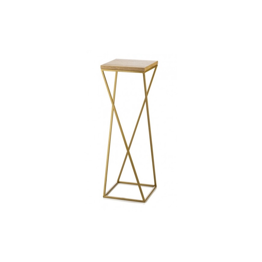 Suport pentru flori LOFT 70x24 cm auriu/maro