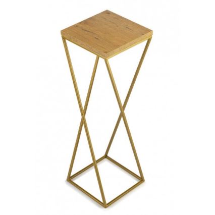 Suport pentru flori LOFT 70x24 cm auriu/maro