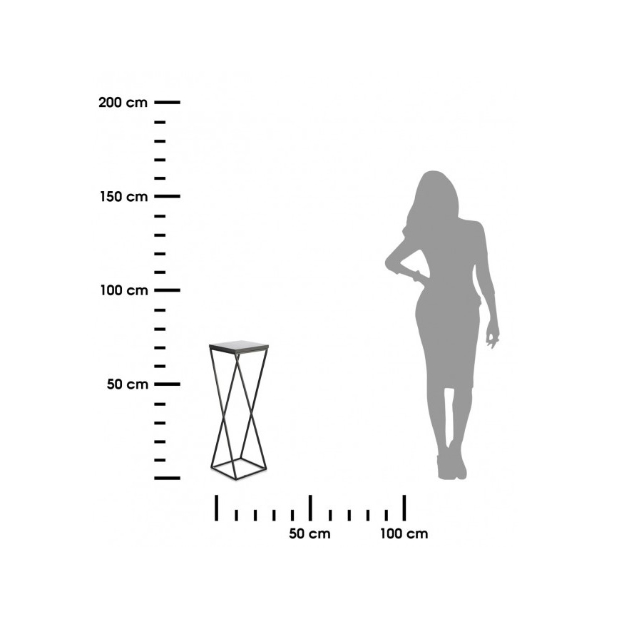 Suport pentru flori LOFT 70x24 cm negru