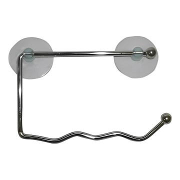 Suport pentru hârtie igienică cu ventuze, 10x17 cm, crom lucios