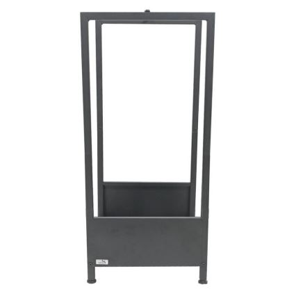 Suport pentru lemne, 39 x 35 x 76 cm, negru