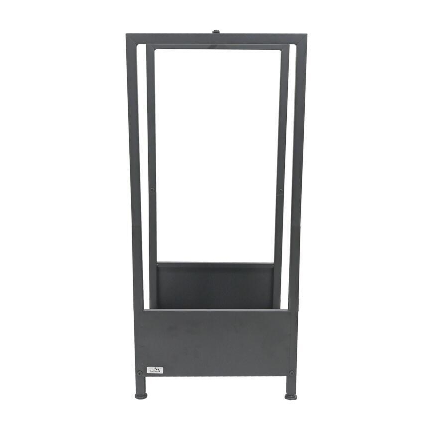 Suport pentru lemne, 39 x 35 x 76 cm, negru