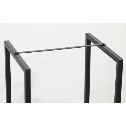 Suport pentru lemne, 39 x 35 x 76 cm, negru