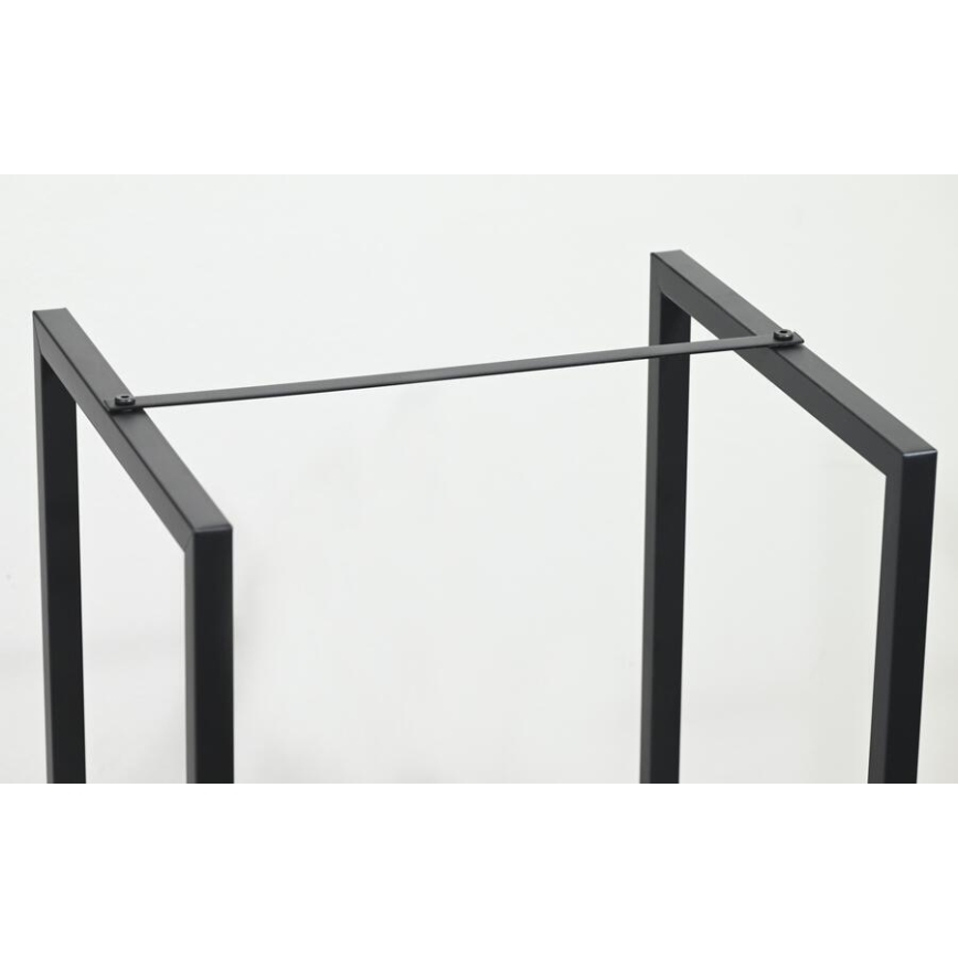 Suport pentru lemne, 39 x 35 x 76 cm, negru