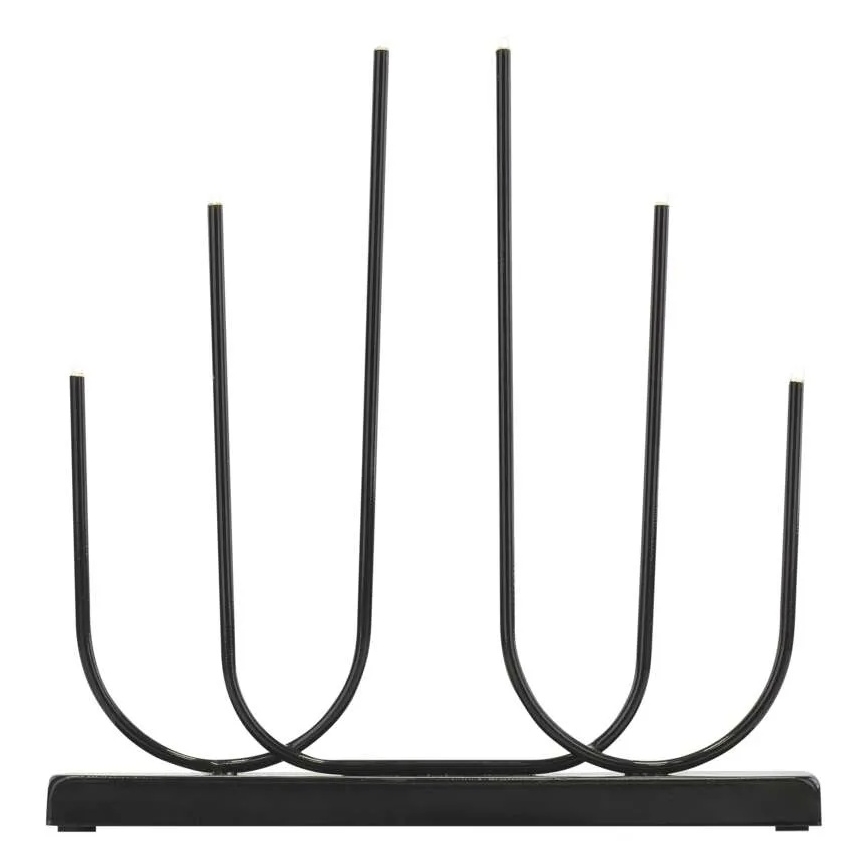 Suport pentru lumânare LED de Crăciun 6xLED/2xAA negru
