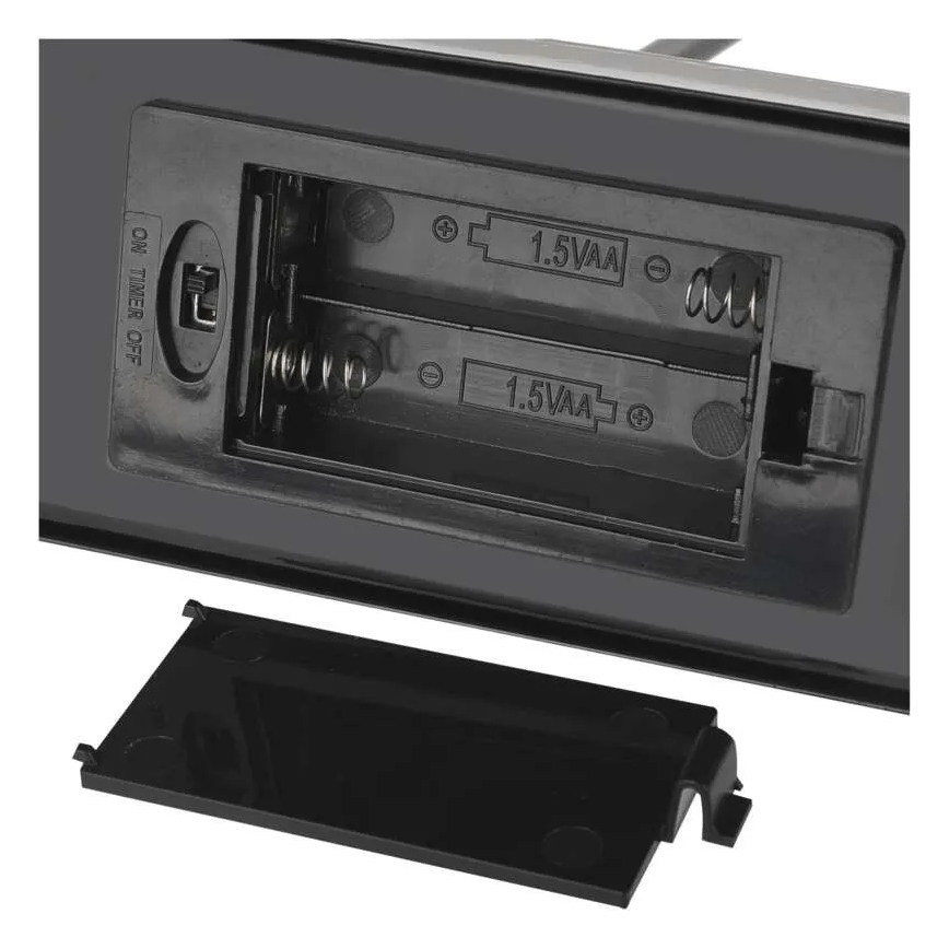 Suport pentru lumânare LED de Crăciun 6xLED/2xAA negru