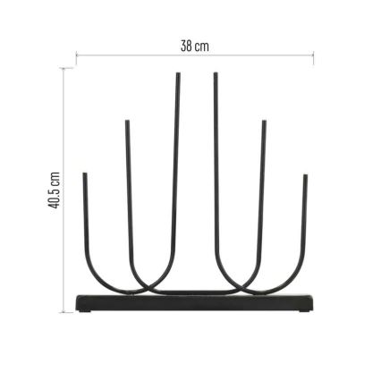 Suport pentru lumânare LED de Crăciun 6xLED/2xAA negru