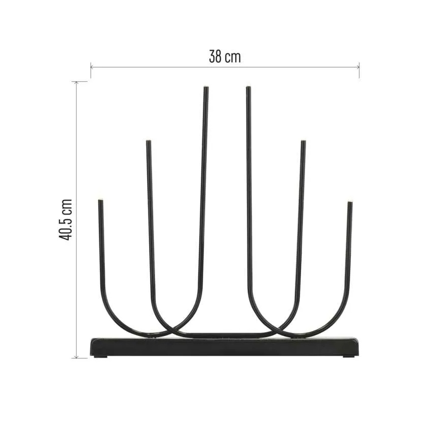 Suport pentru lumânare LED de Crăciun 6xLED/2xAA negru