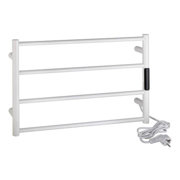 Suport pentru prosoape 56x37 cm, inox/alb