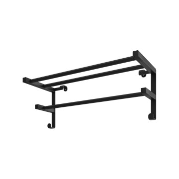 Suport pentru prosoape HF SHEFFIELD pentru radiator de baie, 52 x 20,4 cm, negru