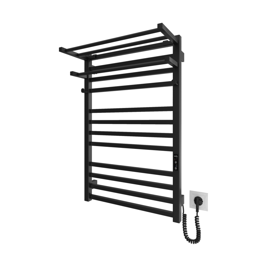 Suport pentru prosoape HF SHEFFIELD pentru radiator de baie, 52 x 20,4 cm, negru