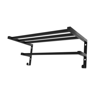 Suport pentru prosoape pentru calorifer de baie HF SHEFFIELD, 52x25,6 cm, negru