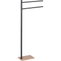 Suport pentru prosoape TRILLY 83,5 cm, negru mat/bambus - Gedy