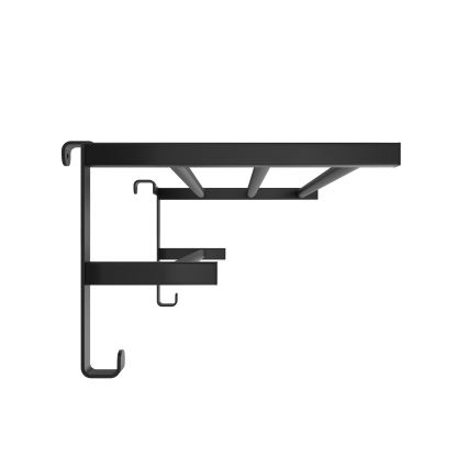 Suport prosoape HF SHEFFIELD pentru radiator de baie, 52 x 28,4 cm, negru