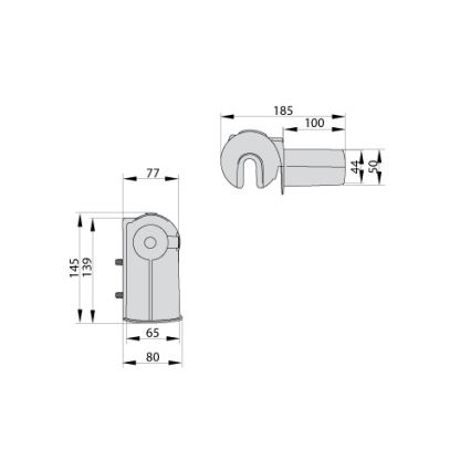 Suport reglabil pentru lampă stradală IP44, Ø 53–60 mm, gri