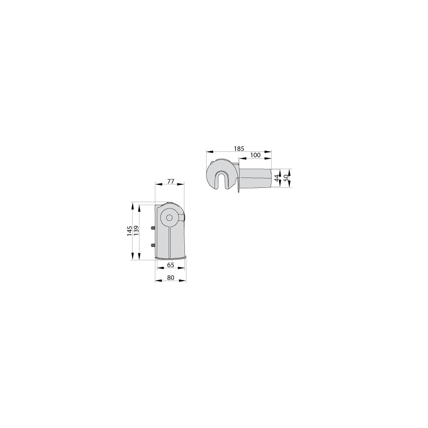 Suport reglabil pentru lampă stradală IP44, Ø 53–60 mm, gri