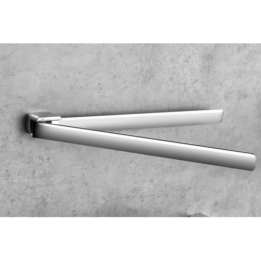 Suport rotativ de perete pentru prosoape Gedy PIRENEI 36 cm crom lucios