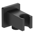 Suport unghiular de duș cu cot de ieșire KFA Armatura 845-051-81 LOGON alamă/negru mat