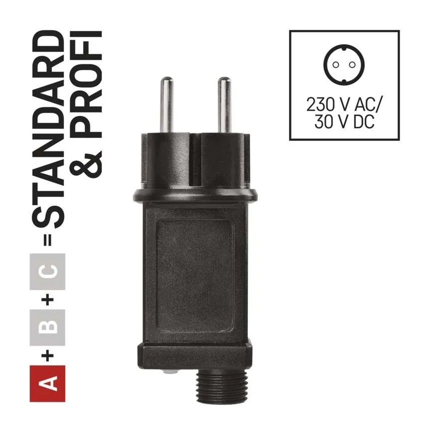 Sursă de alimentare pentru șiruri de lumini de Crăciun interconectabile 12W/230V IP44