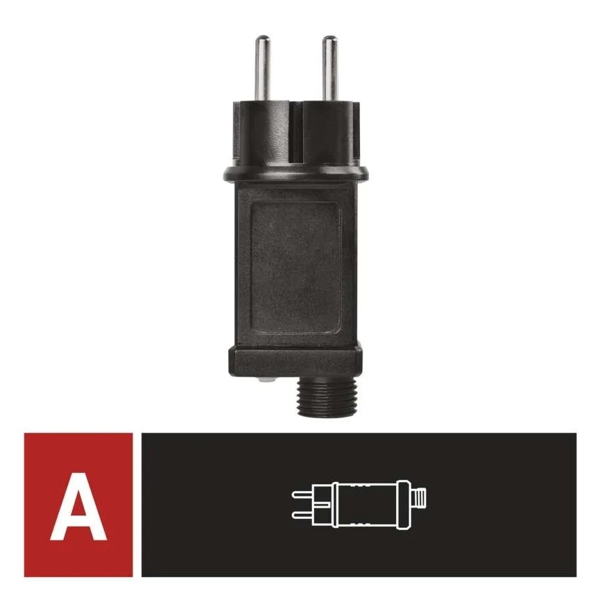 Sursă de alimentare pentru șiruri de lumini de Crăciun interconectabile 12W/230V IP44