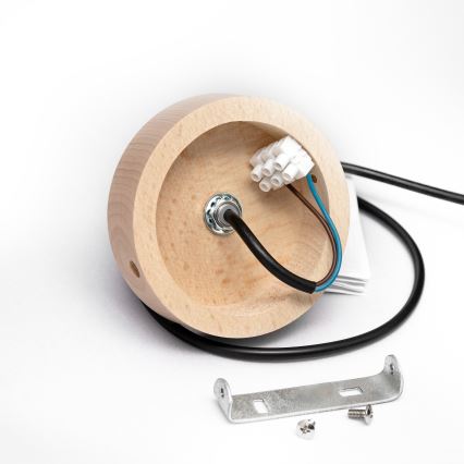 Suspensie pe cablu ALBA 1xE27/15W/230V Ø 45 cm negru/maro