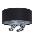 Suspensie pe cablu BUBBLE, 1xE27/60W/230V, Ø 40 cm, neagră
