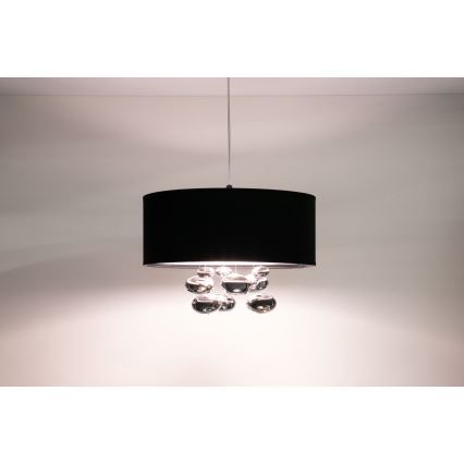 Suspensie pe cablu BUBBLE, 1xE27/60W/230V, Ø 40 cm, neagră