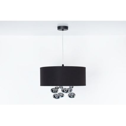 Suspensie pe cablu BUBBLE, 1xE27/60W/230V, Ø 40 cm, neagră