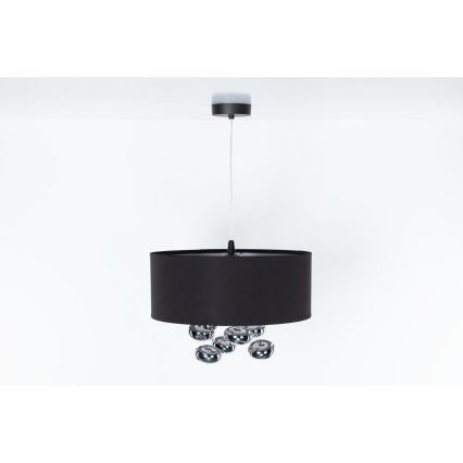 Suspensie pe cablu BUBBLE, 1xE27/60W/230V, Ø 40 cm, neagră