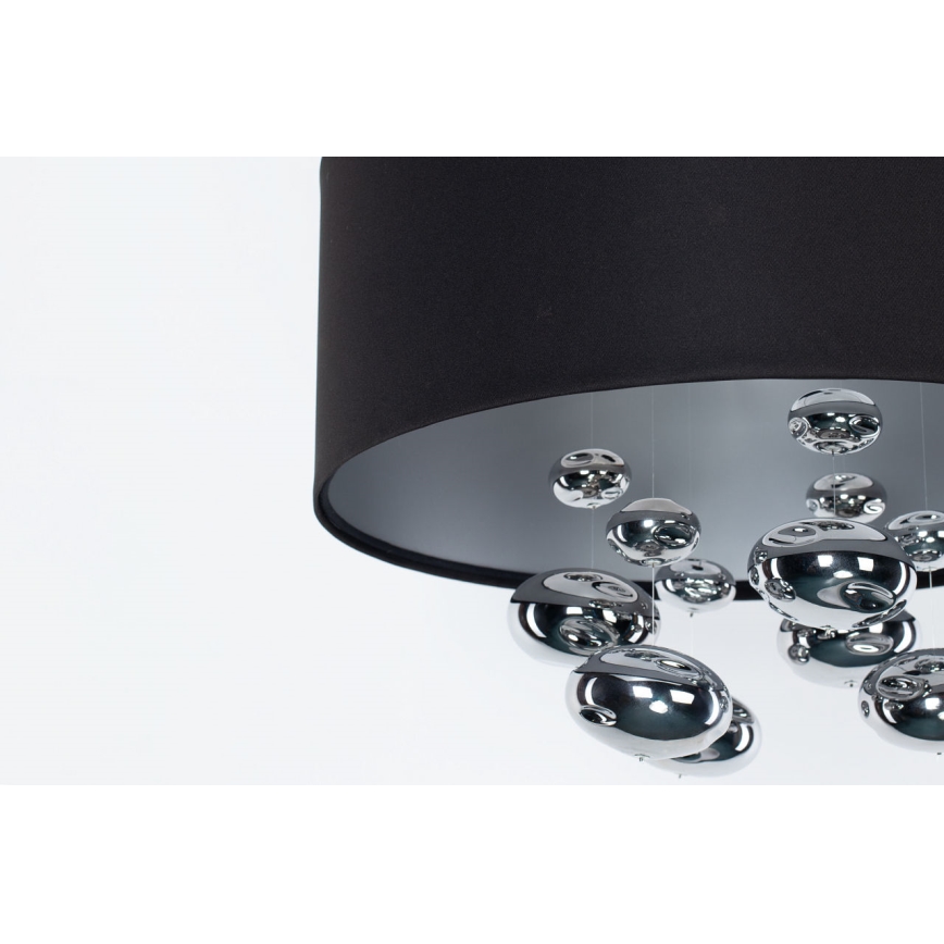 Suspensie pe cablu BUBBLE, 1xE27/60W/230V, Ø 40 cm, neagră