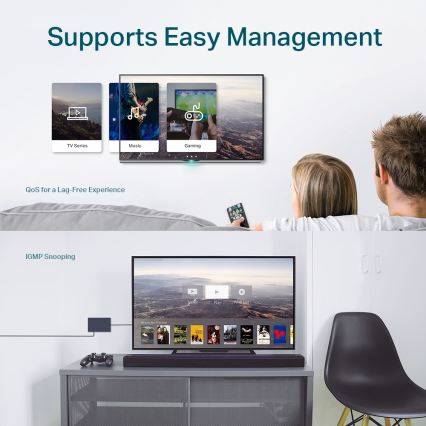 Switch TP-Link Easy Smart Gigabit, 5 porturi