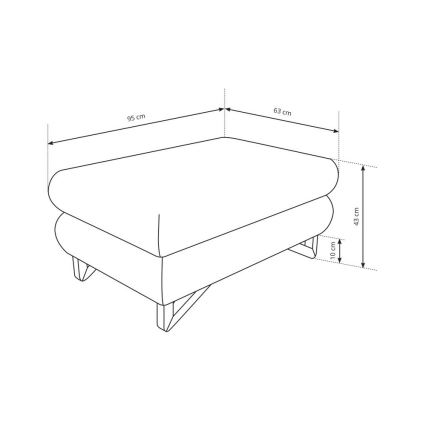 Taburet AVESTA 63x95 cm antracit