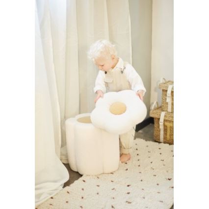Taburet Childhome FLOWER d. 35 cm crem
