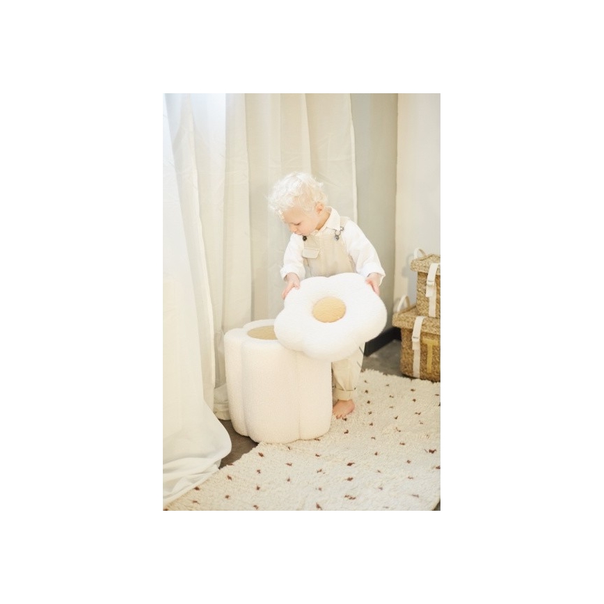 Taburet Childhome FLOWER d. 35 cm crem