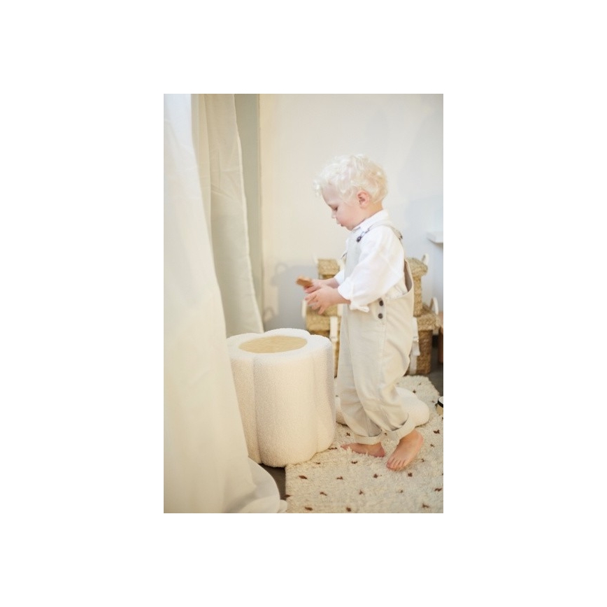 Taburet Childhome FLOWER d. 35 cm crem