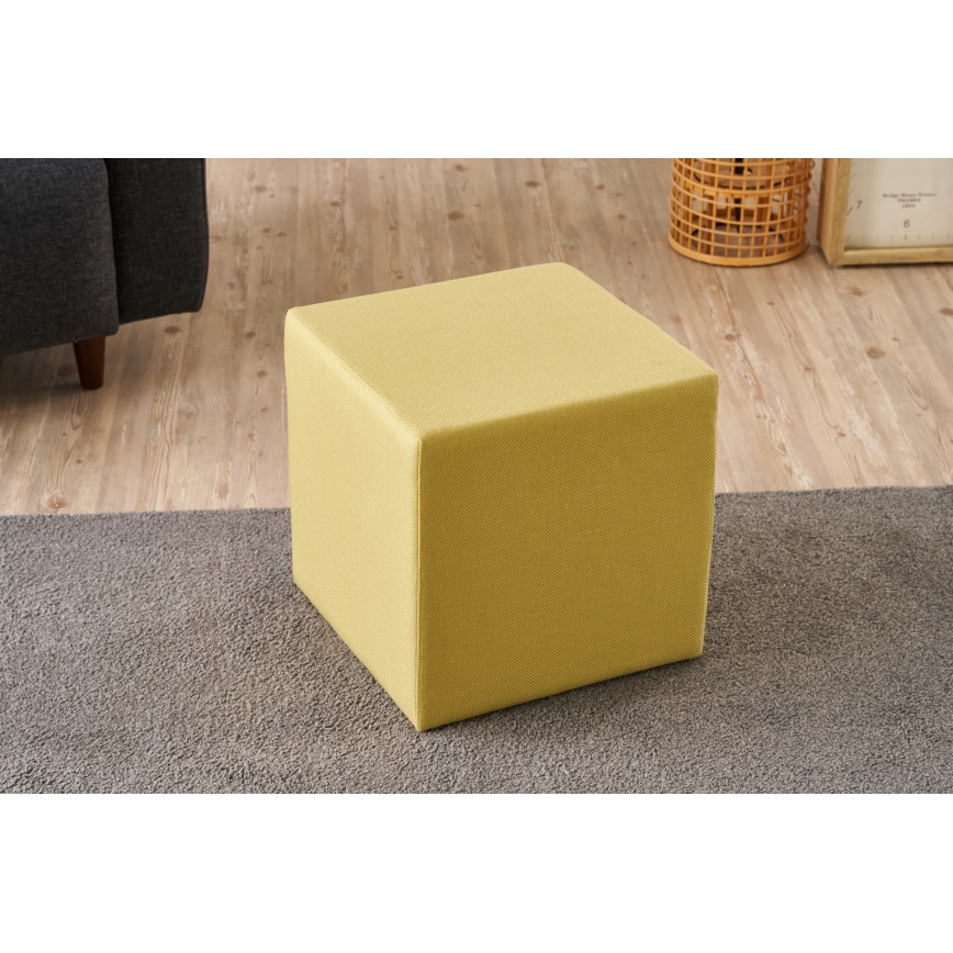 Taburet CUBI 40x40 cm galben