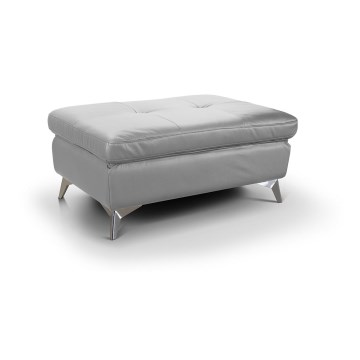 Taburet din piele SALERNO II 66x100 cm gri