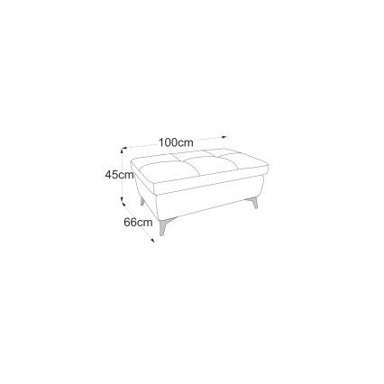 Taburet din piele SALERNO II 66x100 cm maro