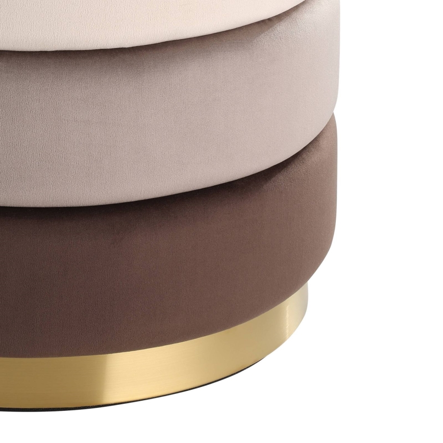 Taburet Eglo 42,5x50 cm maro/auriu