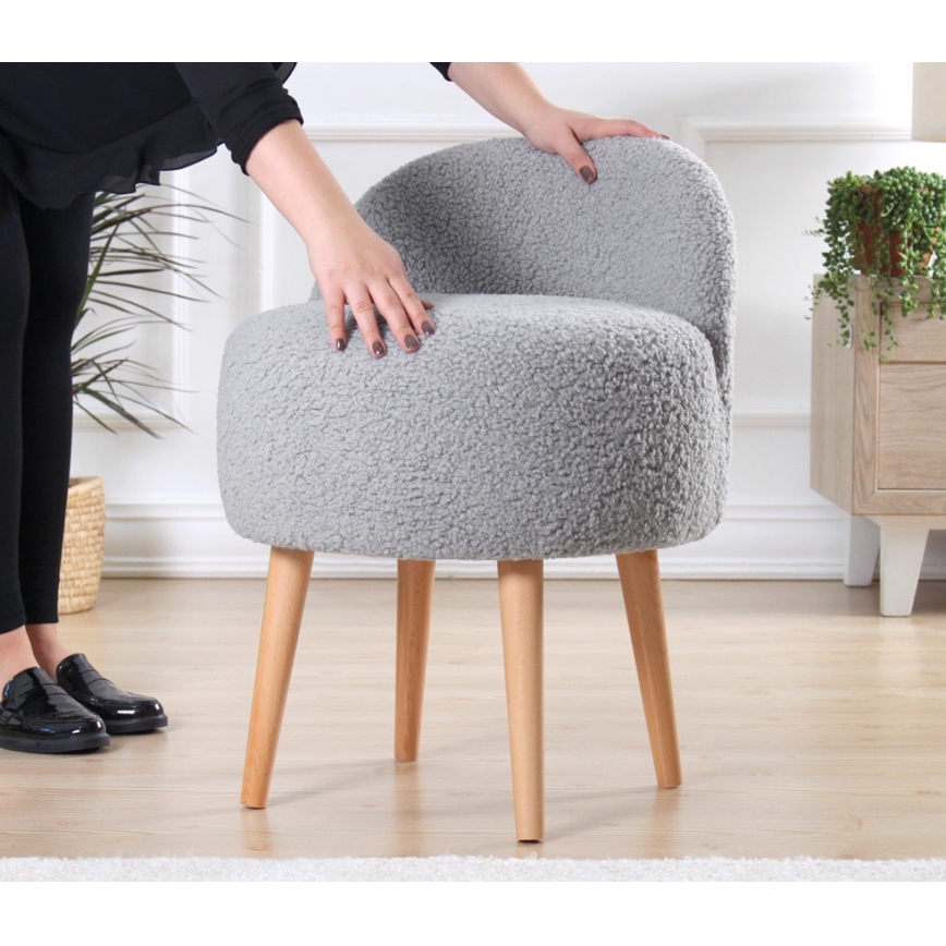 Taburet MIKI, Ø 46 cm, gri